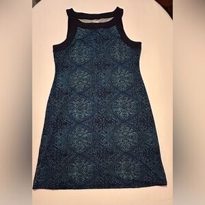 Chic Navy Patterned Mini Dress